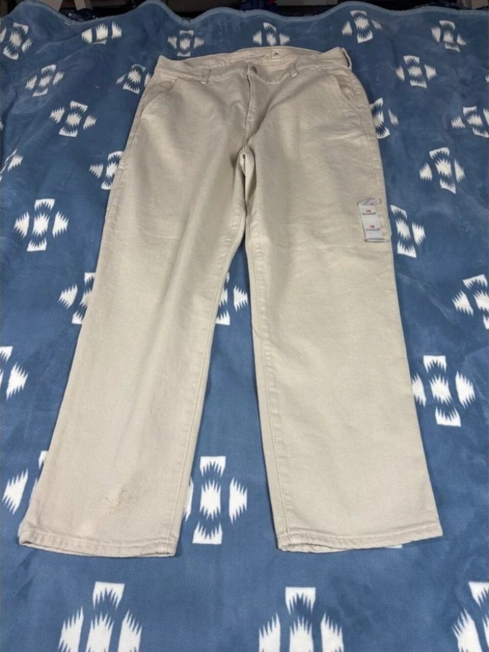 Old Navy Womens Sky-Hi Straight Extra High-Rise Pants Beige Khaki Size 16